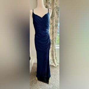Baltic Born Blue Ruched Sweetheart Gown